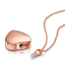 Scroll Heart Urn Ashes Necklace – Rose Gold 11 Scroll Heart Urn Ashes Necklace – Rose Gold -Fashion Accessories DCPD 1779 RGP 2 1