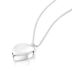 Heart Urn Ashes Necklace – Silver -Fashion Accessories DCPD 1779 SS 4