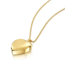 Heart Urn Ashes Necklace – Gold -Fashion Accessories DCPD 1779 YG 4