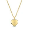Diamond Set Heart Ashes Urn Necklace – Gold -Fashion Accessories Diamond Set Heart Ashes Urn Necklace Front Gold