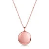 Small Round Ashes Urn Necklace – Rose Gold -Fashion Accessories Diamond Set Round Ashes Urn Necklace Back Rose 1