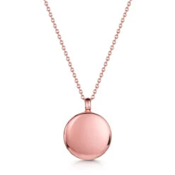 Small Round Ashes Urn Necklace – Rose Gold