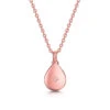 Diamond Set Teardrop Ashes Urn Necklace – Rose Gold -Fashion Accessories Diamond Set Teardrop Ashes Urn Necklace Front Rose