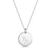 Engraved Zodiac Personalised Necklace – Silver -Fashion Accessories Disc Engraved Zodiac hero2 silver