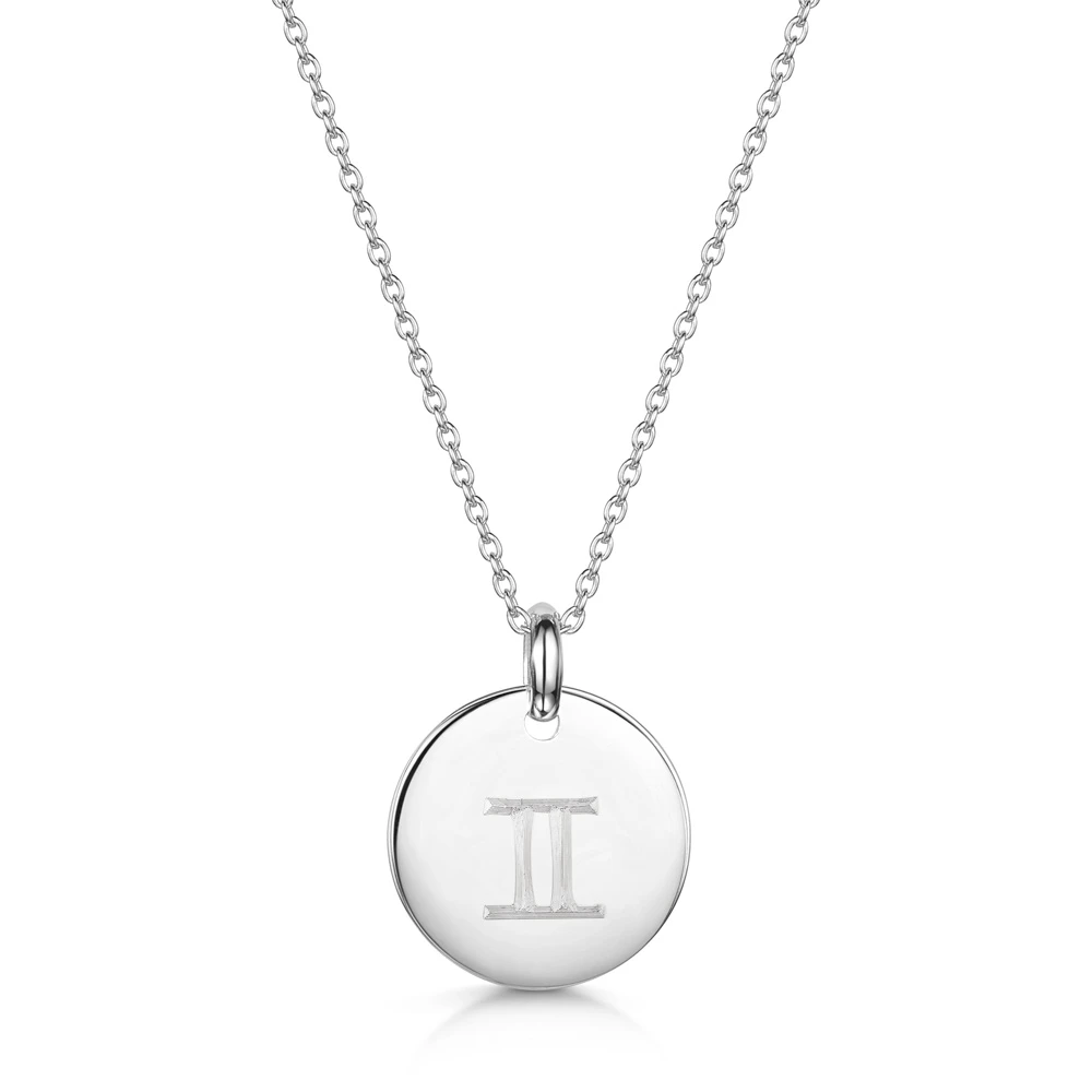 Engraved Zodiac Personalised Necklace – Silver 6 Engraved Zodiac Personalised Necklace – Silver - Image 4