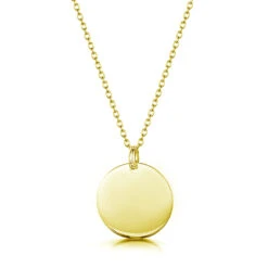 Gold Disc Personalised Necklace