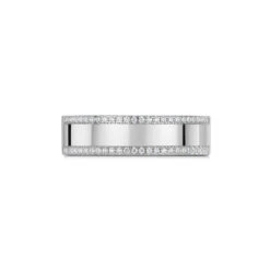 Double Crystal Band Personalised Ring – 925 Solid Silver 9 Double Crystal Band Personalised Ring – 925 Solid Silver -Fashion Accessories Double Crystal Band Front Blank Silver