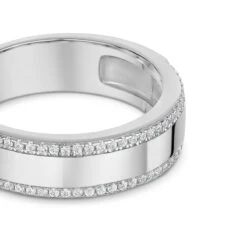 Double Crystal Band Personalised Ring – 925 Solid Silver 10 Double Crystal Band Personalised Ring – 925 Solid Silver -Fashion Accessories Double Crystal Band Zoom Silver