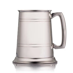 Glass Base Personalised Pewter Tankard