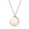 Drop Heart Personalised Necklace – Rose Gold