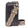 Personalised Leather Phone Bag – Black/Baroque Stap -Fashion Accessories EB Phonebag Black
