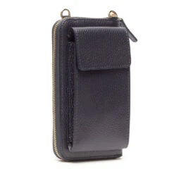Personalised Leather Phone Bag – Black/Baroque Stap -Fashion Accessories EB Phonebag Black 3