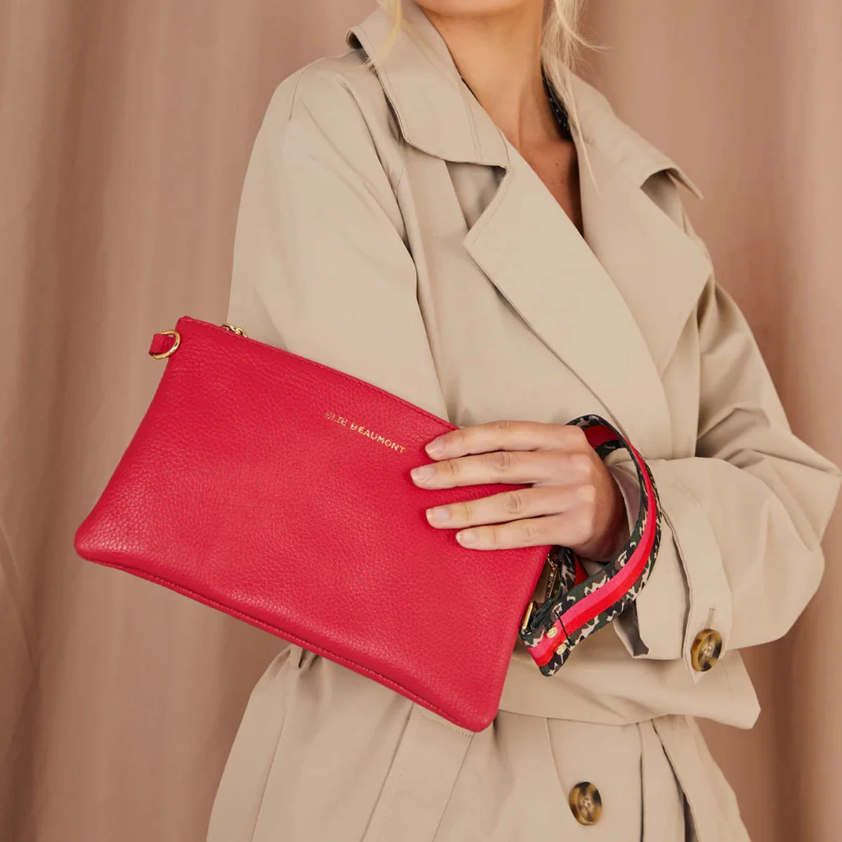 Personalised Leather Pouch Bag – Azalea 4 Personalised Leather Pouch Bag – Azalea - Image 2