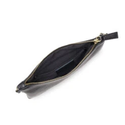 Personalised Leather Pouch Bag – Black -Fashion Accessories EB Pouch Bag Black 6