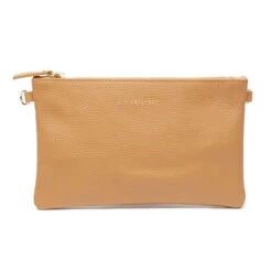 Personalised Leather Pouch Bag – Caramel -Fashion Accessories EB Pouch Bag Caramel