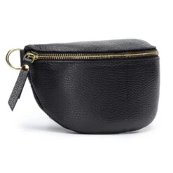 Personalised Leather Sling Bag – Black -Fashion Accessories EB Slingbag Black 3