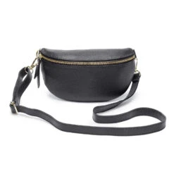 Personalised Leather Sling Bag – Black -Fashion Accessories EB Slingbag Black 5