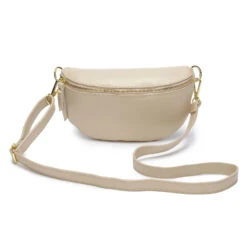 Personalised Leather Sling Bag – Stone -Fashion Accessories EB Slingbag Stone 5
