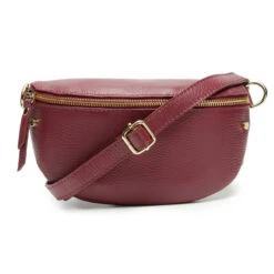 Personalised Leather Sling Bag – Wine