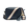 Personalised Leather Crossbody Bag – Navy/Copper Strip -Fashion Accessories EBNavy Copper Stripe