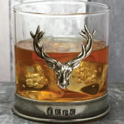 Personalised Pewter Stag Head Whisky Glass -Fashion Accessories EPC Stag new crop 2