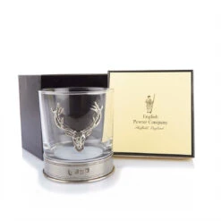 Personalised Pewter Stag Head Whisky Glass -Fashion Accessories EPC Stag new crop 3