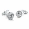 Silver Knot Engraved Cufflinks -Fashion Accessories Engraved Knot Cufflinks main3 1200x1200 1