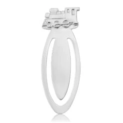 Silver Train Engraved Bookmark
