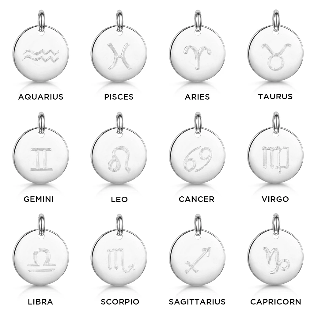 Engraved Zodiac Personalised Necklace – Silver 9 Engraved Zodiac Personalised Necklace – Silver - Image 7