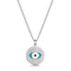 Eye Of Providence Men’s Necklace – 925 Solid Silver -Fashion Accessories Eye of Providence Front Silver SP09650A