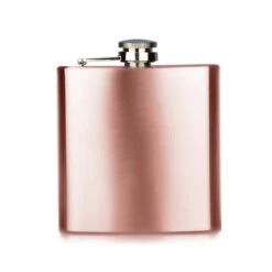 Polished Copper Personalised Hip Flask