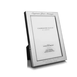 Solid Silver Modern Photo Frame – 4×6 -Fashion Accessories FPRF3 W BX SS 2 scaled 1