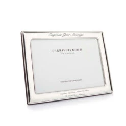 Solid Silver Classic Photo Frame – 4×6 -Fashion Accessories FR064 W BX SS 2 scaled 1
