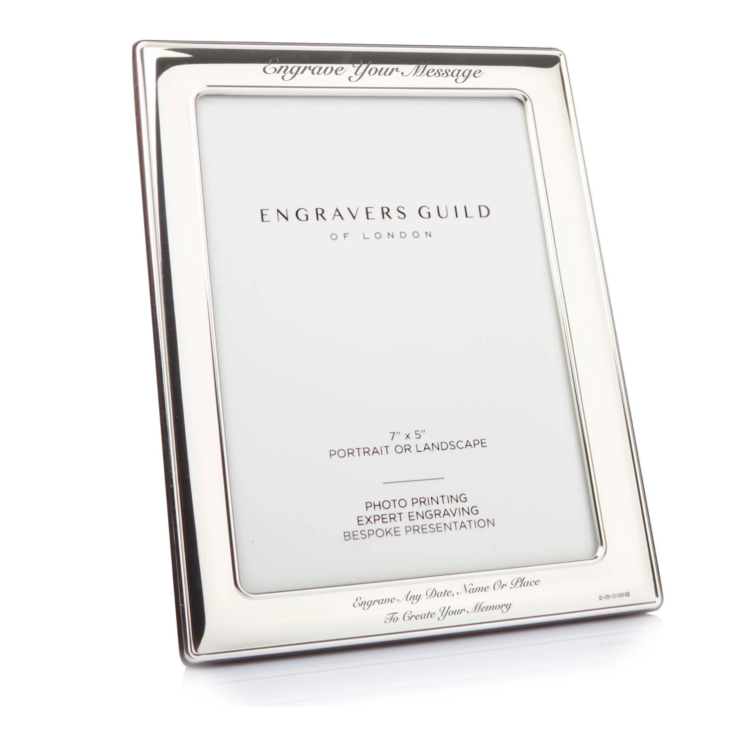 Solid Silver Classic Photo Frame – 5×7 6 Solid Silver Classic Photo Frame – 5×7 - Image 4