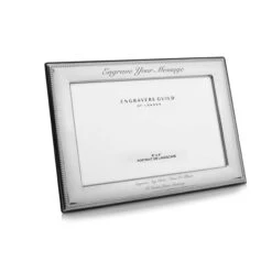 Solid Silver Bead Photo Frame – 4×6 -Fashion Accessories FR314 l bx ss 3 scaled 1