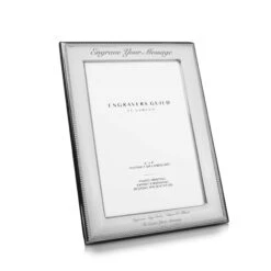 Solid Silver Bead Photo Frame – 4×6 -Fashion Accessories FR314 l bx ss 4 scaled 1