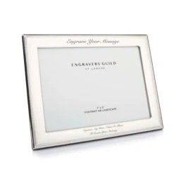 Solid Silver Bead Photo Frame – 5×7 -Fashion Accessories FR315 l bx ss 3 scaled 1