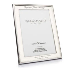 Solid Silver Bead Photo Frame – 5×7 -Fashion Accessories FR315 l bx ss 4 scaled 1