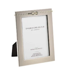 Personalised Elegance Love Knot Silver Plated Frame – 5×7