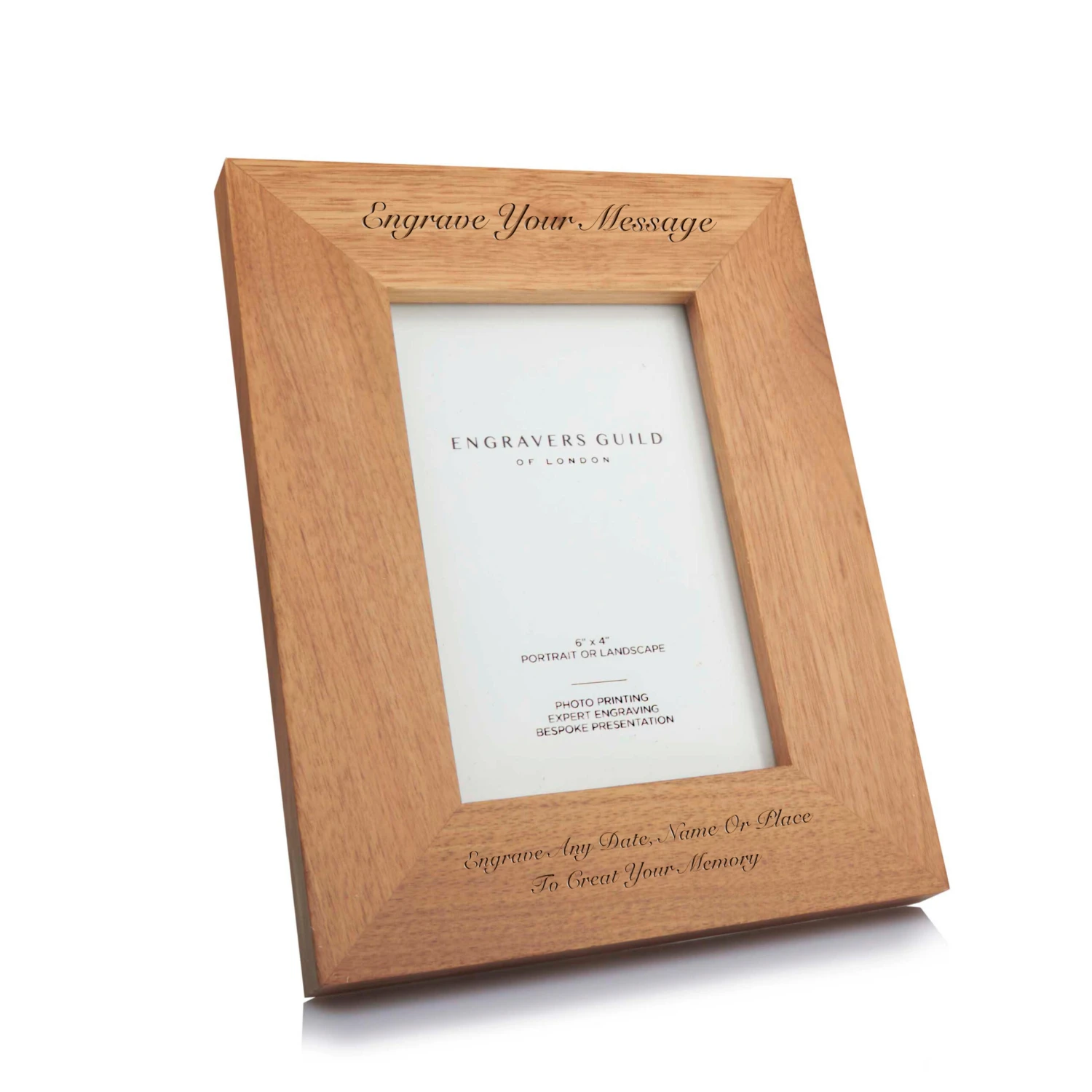 Personalised Light Oak Photo Frame – 4×6 3 Personalised Light Oak Photo Frame – 4×6