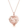 Full Scroll Heart Engraved Locket – Rose Gold 1 Full Scroll Heart Engraved Locket – Rose Gold -Fashion Accessories Full heart scroll locket rose gold