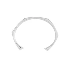 Sterling Silver Facetted Bangle 9 Sterling Silver Facetted Bangle -Fashion Accessories G0769 3