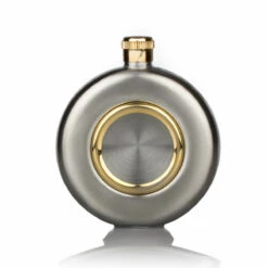 Gold Rimmed Personalised Hip Flask