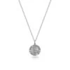 Oxidised St. Christopher Protect Us Round Necklace