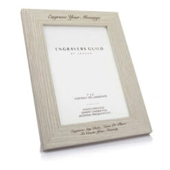 Personalised Grey Wood Finish Photo Frame – 5×7