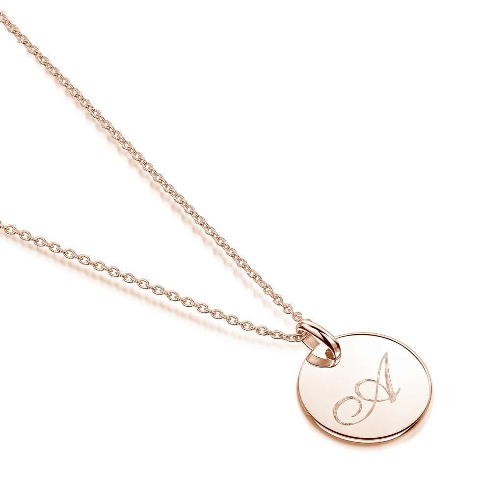 Initial & Message Personalised Necklace – Rose Gold 4 Initial & Message Personalised Necklace – Rose Gold - Image 2