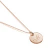 Initial & Message Personalised Necklace – Rose Gold -Fashion Accessories Initial Necklace flat rose M
