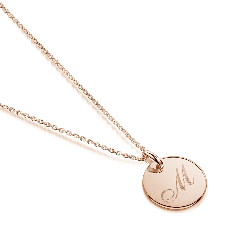 Initial & Message Personalised Necklace – Rose Gold 3 Initial & Message Personalised Necklace – Rose Gold