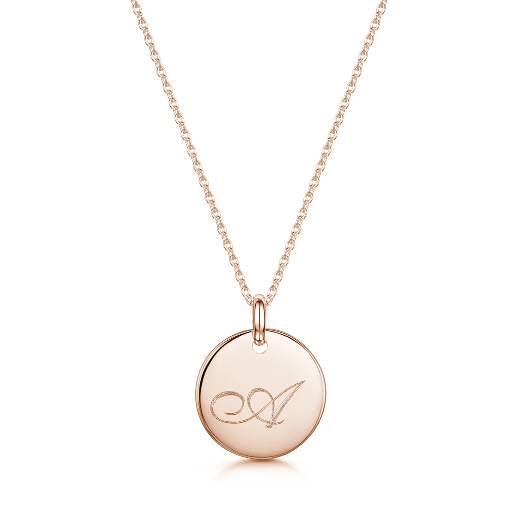 Initial & Message Personalised Necklace – Rose Gold 5 Initial & Message Personalised Necklace – Rose Gold - Image 3