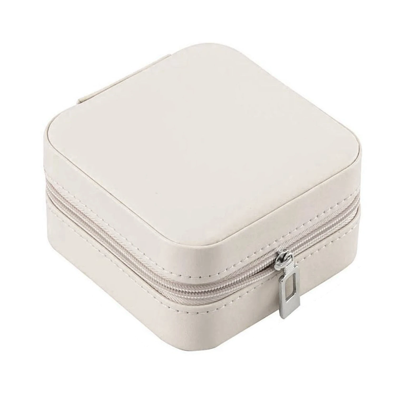 Personalised White Square Travel Jewellery Box 4 Personalised White Square Travel Jewellery Box - Image 2